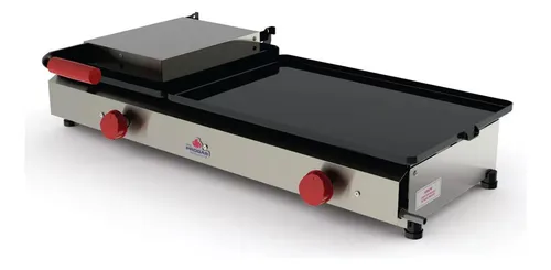 Prensa Doble Contacto + Plancha Gas Progas Pr-880gn