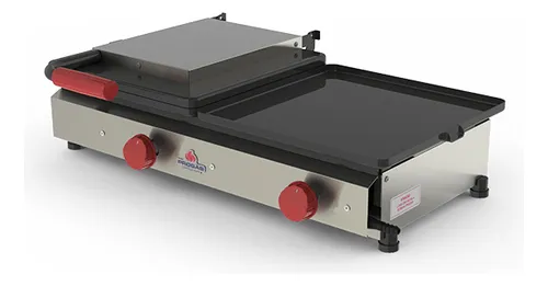 Prensa Doble Contacto + Plancha Gas Progas Pr-700gn